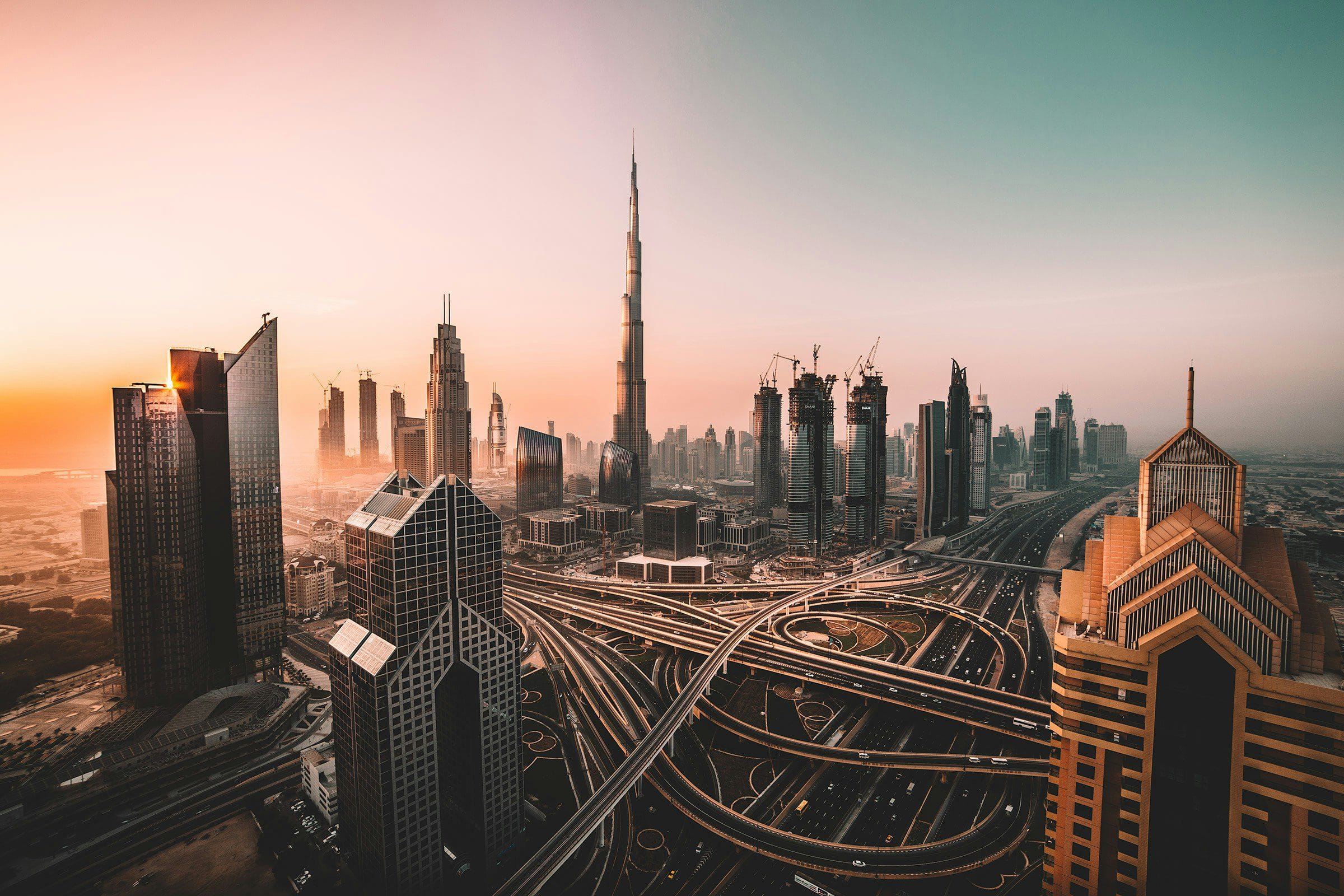 Aerial view of Dubai for about us section.