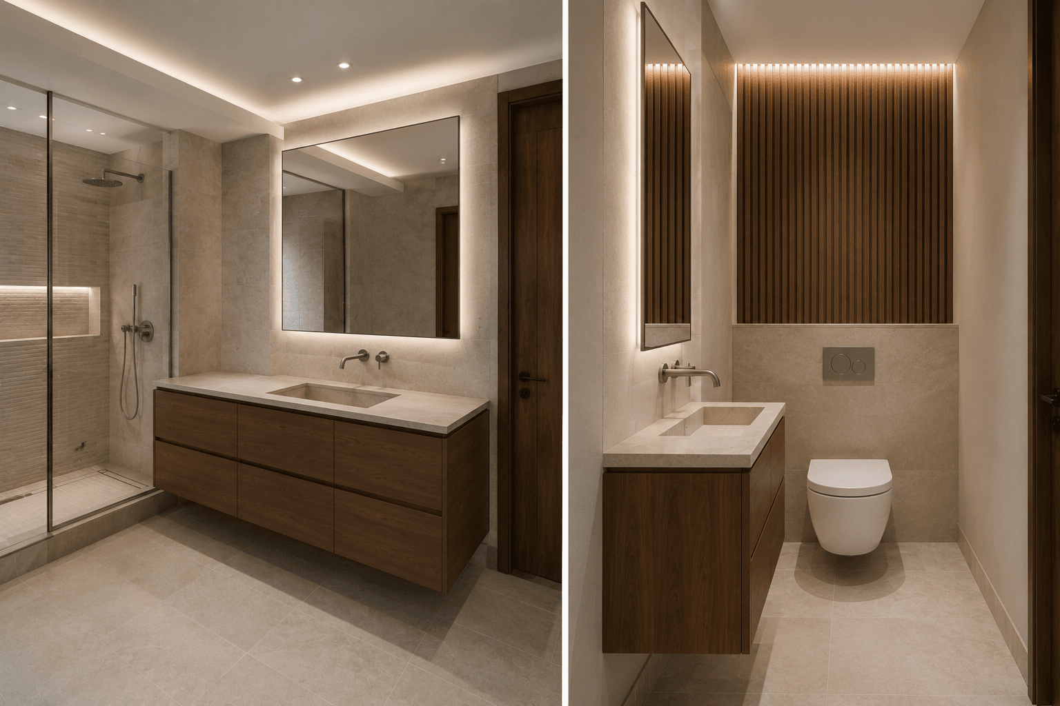 Bathroom and Powder Room Joinery in Dubai