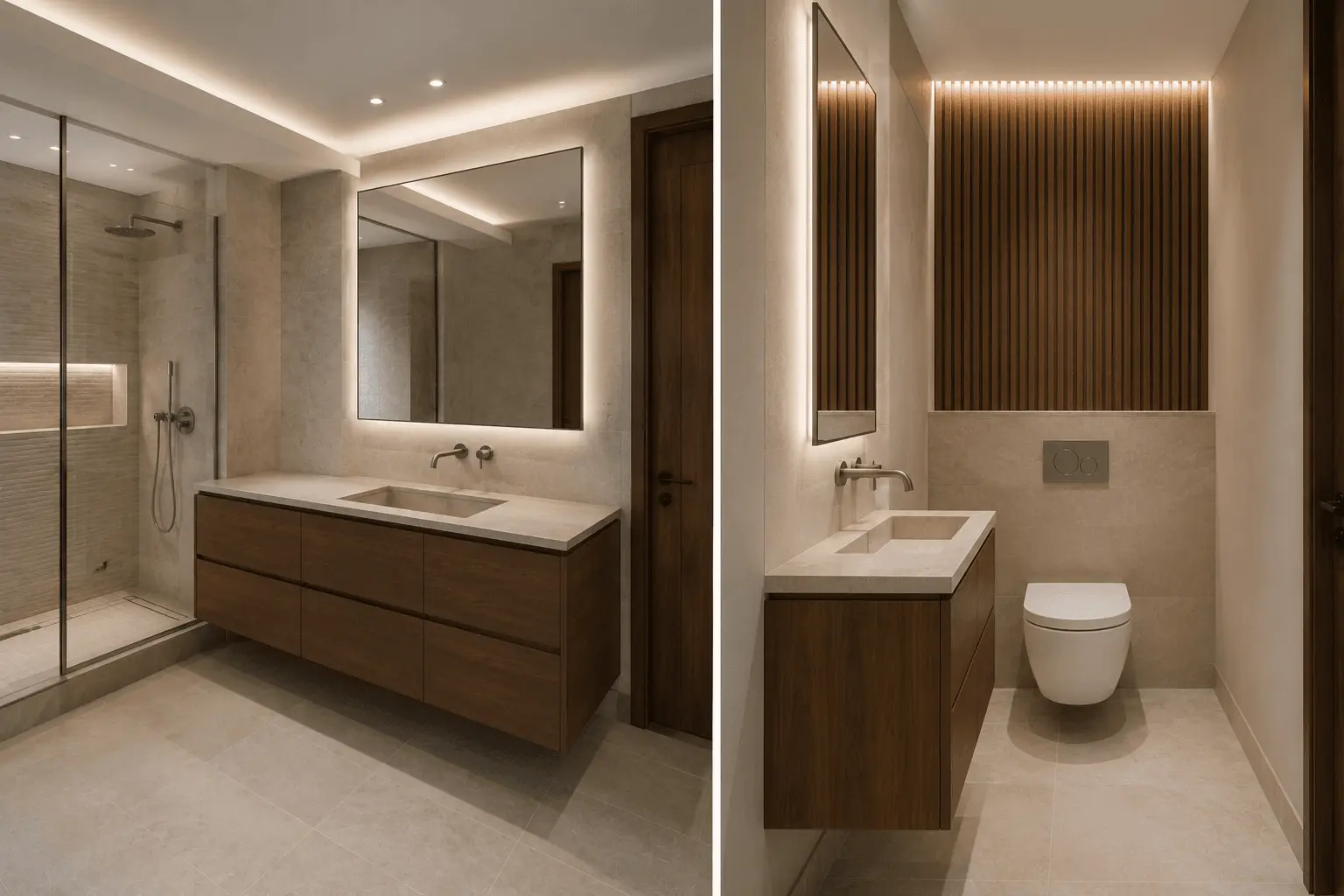 Bathroom and Powder Room Joinery in Dubai